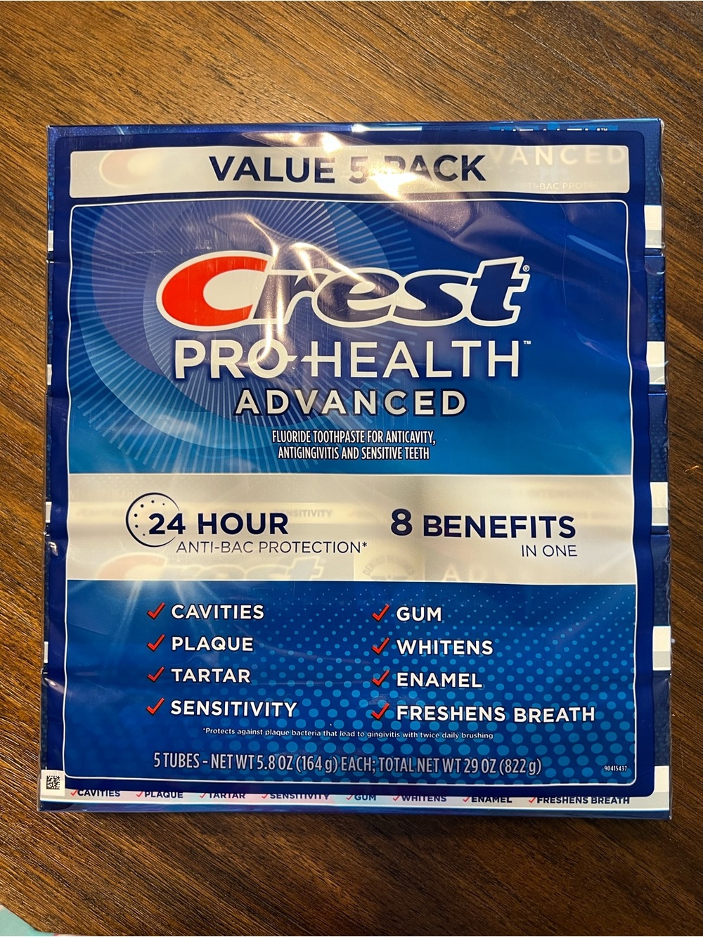 Brand New-Crest Pro-Health Advanced Whitening Toothpaste (5.8 Oz 5 Ct)